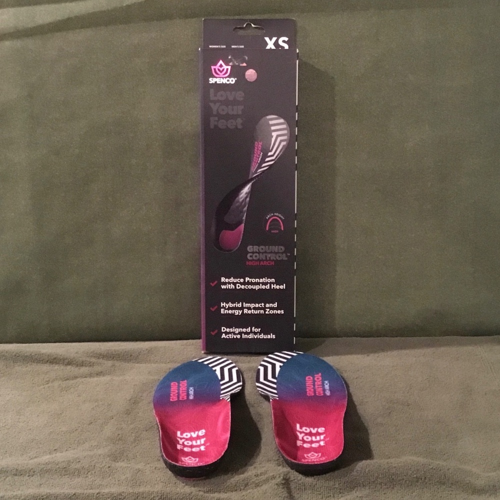 Spenco Love Your Feet Ground Control High Arch Insoles - XS